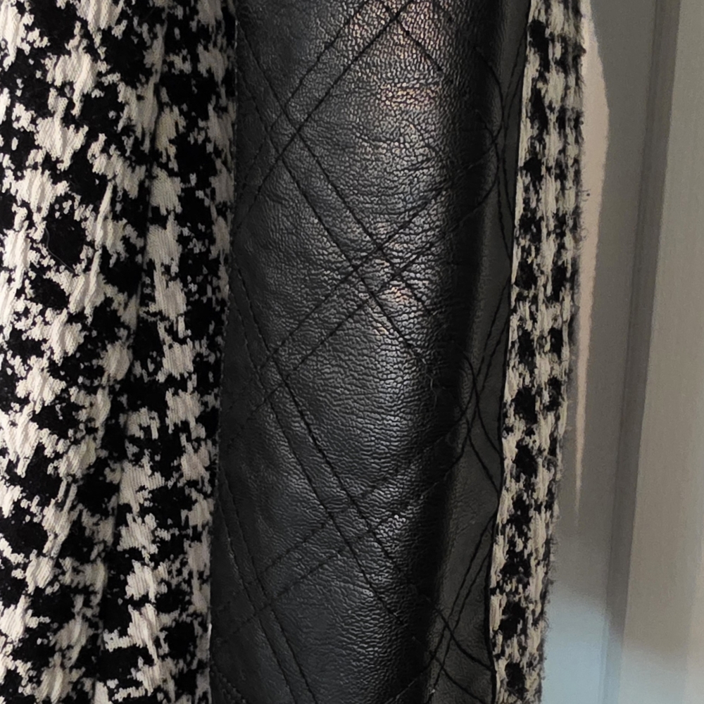 Tyler Boe Monochrome Houndstooth Long Sleeve Dress - Picture 4 of 6